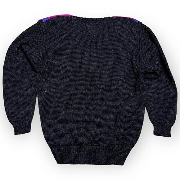 Vintage 90s Franco Valeri Luxury Designer Faux Mohair Knit Sweater Womens Small - Picture 4 of 4